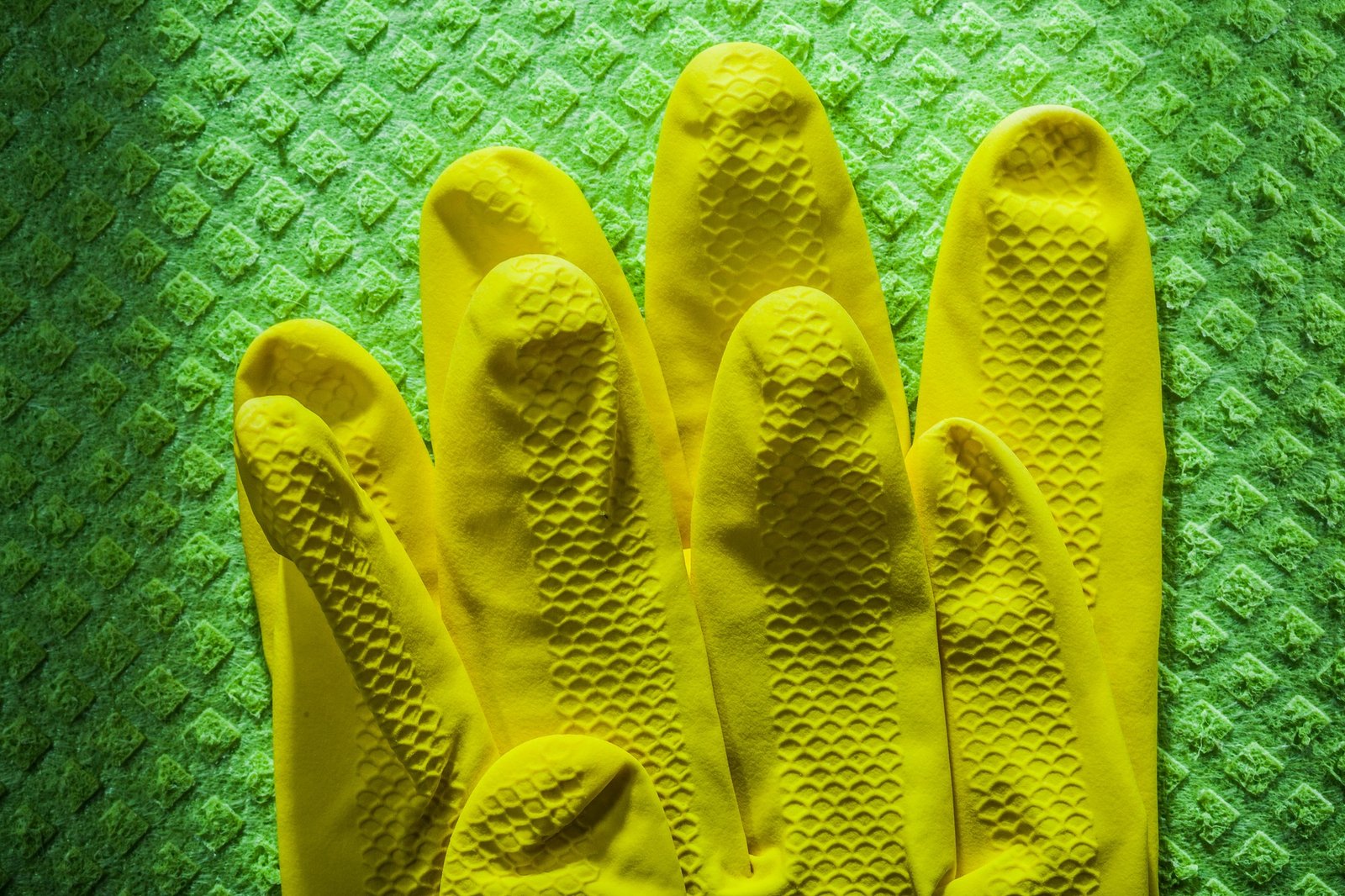 Gummihandschuh zum Entfernen von Hundehaaren von der Couch